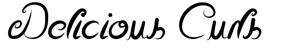 Delicious Curls font preview